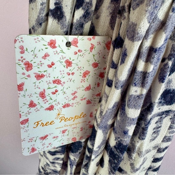 NEW Free People Beach Day Halter Mini Dress XS Blue White - Picture 7 of 9